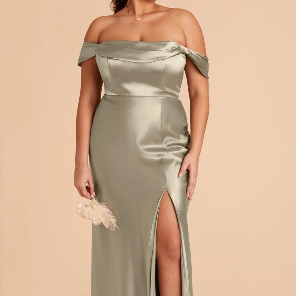 Elegant Off-Shoulder Satin Dress